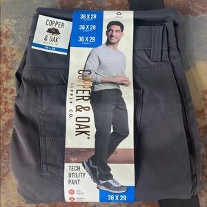 Copper & Oak Men's Charcoal Cargo Pants 36 x 29 NWT